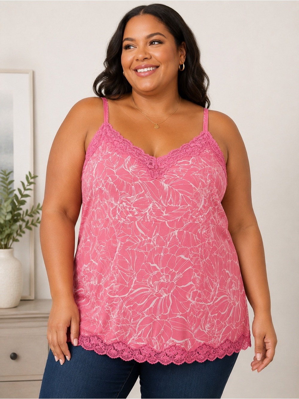Lane Bryant Lace Trim Camisole Sz.‎ 18/20 NWT
